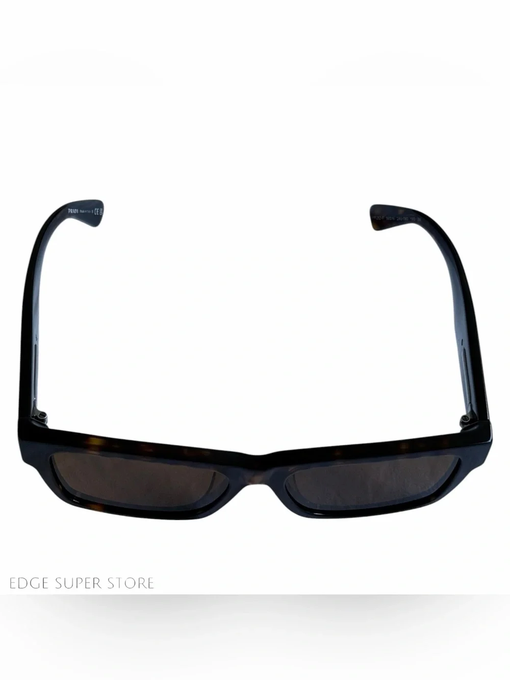 Prada Tortoise Rectangular Sunglasses Brown Lenses Italy w/ Case Unisex EUC